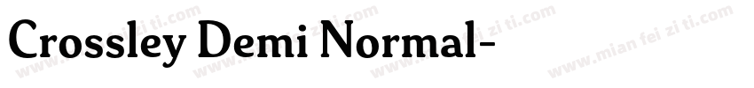 Crossley Demi Normal字体转换